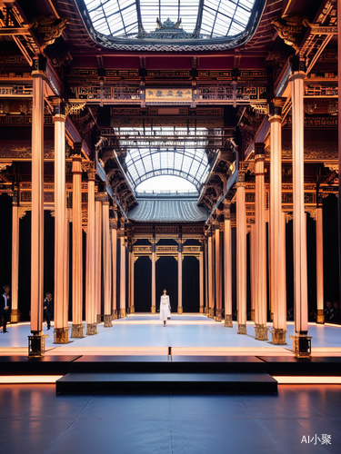 Catwalk stage design at Paris Fashion Week