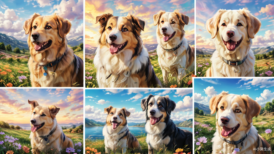 Cute Dubin Dog: Expressions and Movements in Ultra-High Definition Sticker Art Design