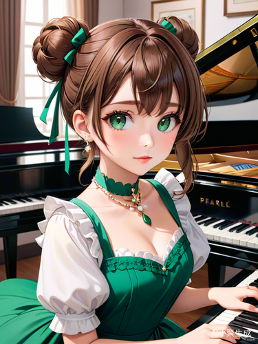 A Girl with Emerald Green Eyes in a Cozy Cafe Interior