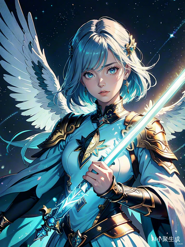 光明之翼：神圣力量与庄严肩铠的奇幻融合