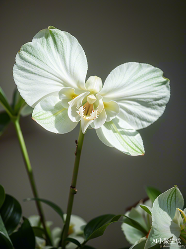 Masterpiece, masterpiece, white green orchids, icy, crystal clear, octane rendering, lighting art, low light photography, light particles, texture, complete details, ultra-high resolution, dreamy, rich colors, bright and elegant, 32k, Chinese style