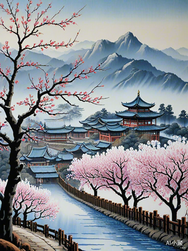 中国梅花画中风景