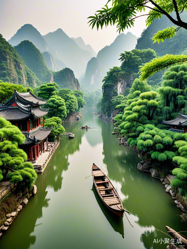 清新自然：中国风轻灵山水绿意