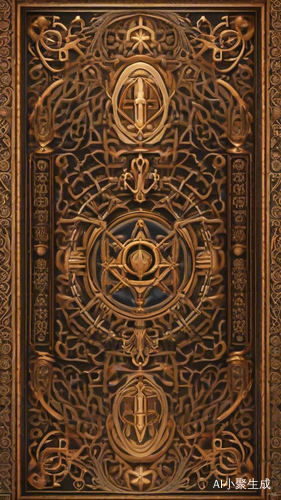 Symmetry and Serenity: Sacred Symbols Surround Empty Center