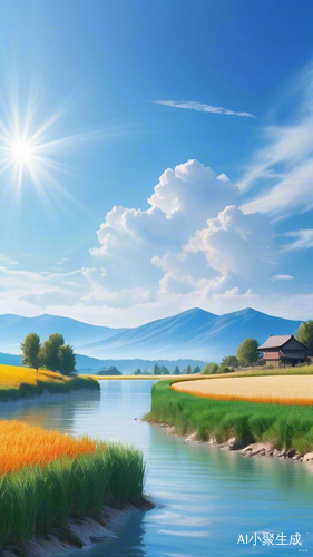 夏日阳光下的丰收景象
