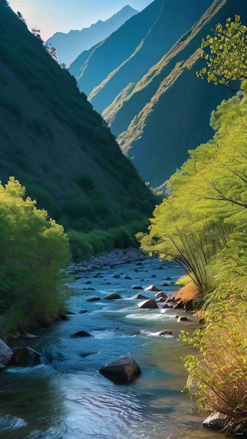 山清水秀，风和日丽，山高水长，世外桃源