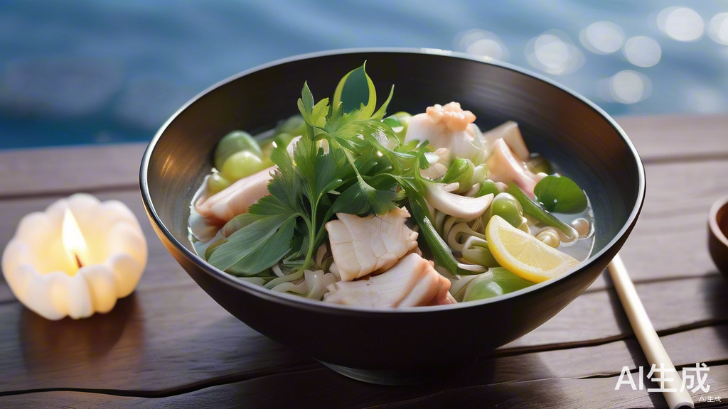 神奈川海浪中的美食盛宴与王昌龄书画