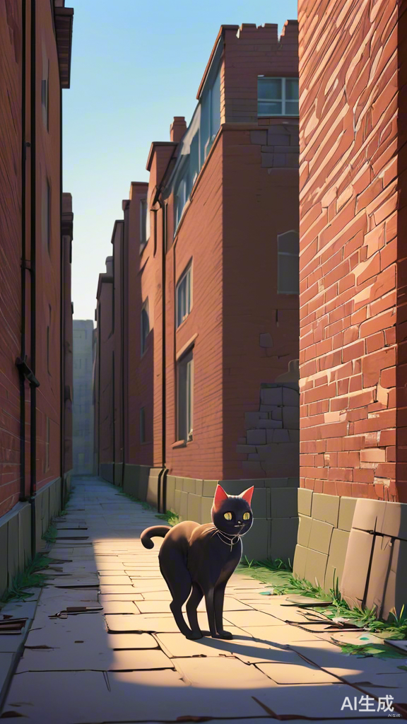 猫咪在工地抗砖头慢慢前行