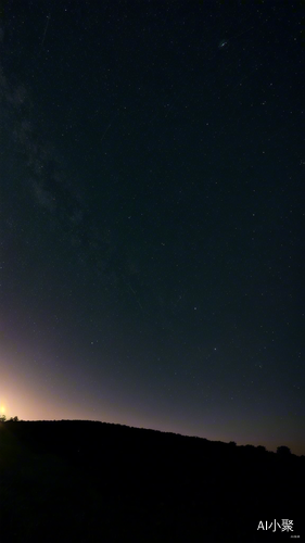 农村夜晚星空与青蛙的交响