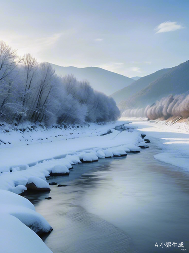 山雪江静孤舟钓翁的宁静诗意