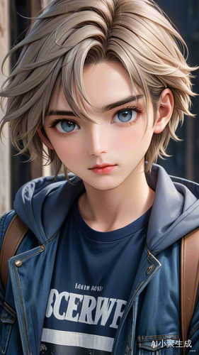 一个中等身材男孩的形象描写