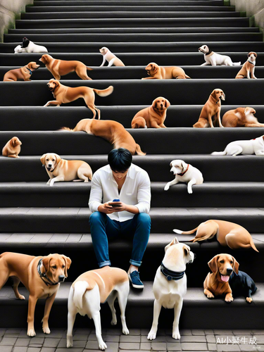 一个人吃饭看几百只狗狗的奇妙画面