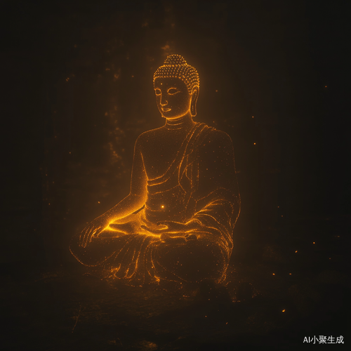 生成黑夜微光的佛像