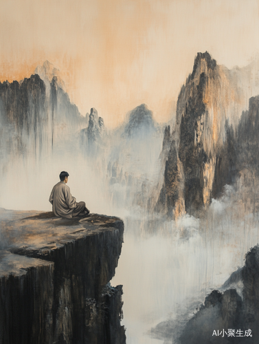 愚公移山主题的工笔画艺术作品