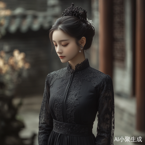 优雅民国风情女式香云纱套装展示