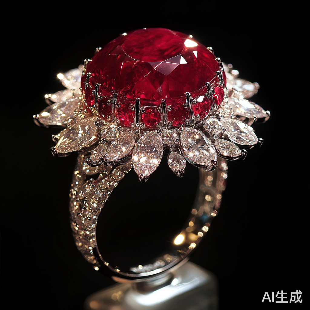 奢华红宝石钻戒的璀璨魅力