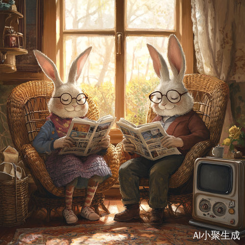 兔爷爷与兔奶奶的悠闲家庭时光