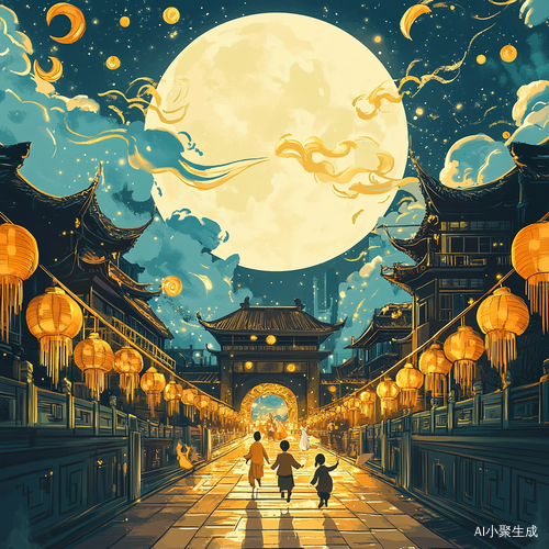 融合传统元素与现代设计的节庆场景呈现