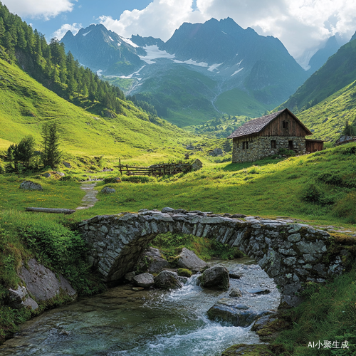 小桥流水人家！有绿水清山