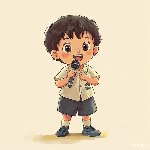 小学教师公开课视频介绍小学生拿麦克风