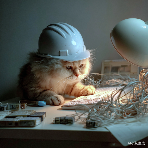 小猫认真工作的可爱瞬间