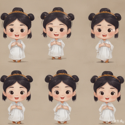 Chinese Tang Dynasty-inspired Summer Costume with Expressive Character Design