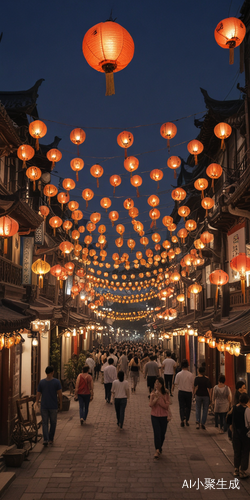 宋朝汴京城的上元佳节之夜