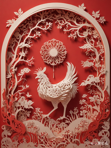 中国新年剪纸作品光影想象的精妙3D镂空设计