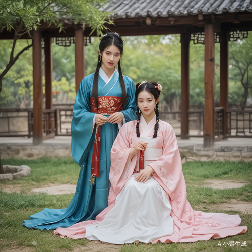 中国古代汉服下院两人争女