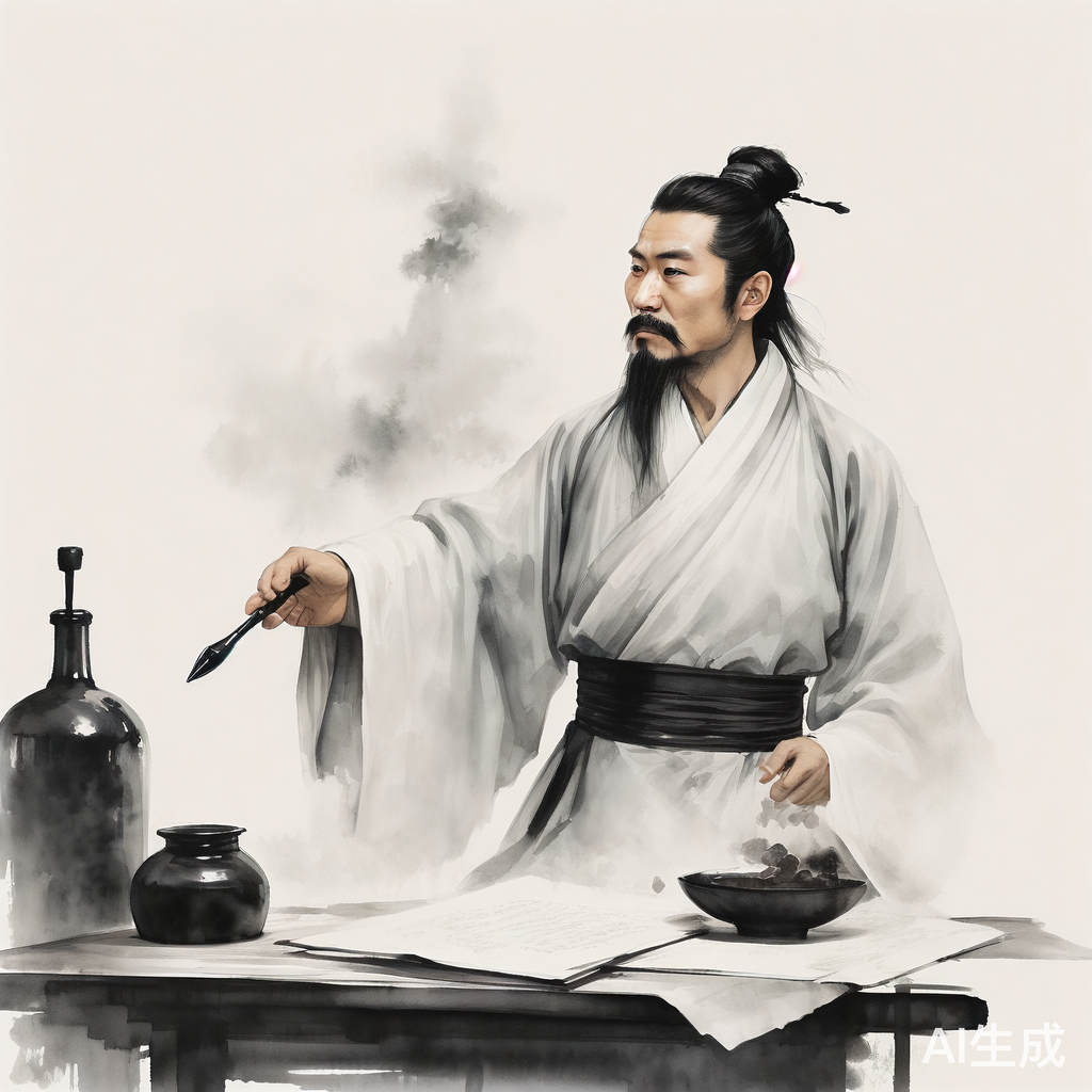 古装诗人李白、杜甫、苏轼谈笑风生