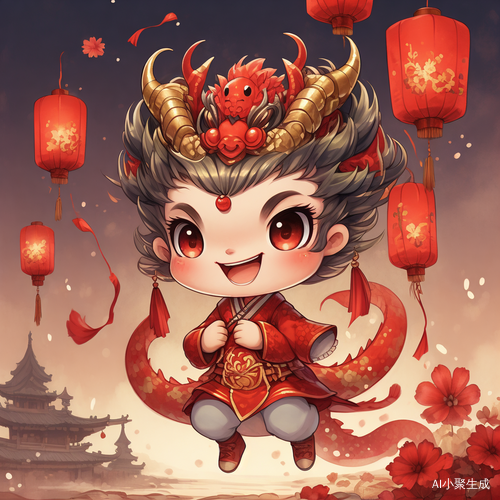 Q版龙的新年欢乐之旅