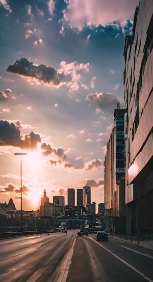 城市中的风景，天空格外美丽