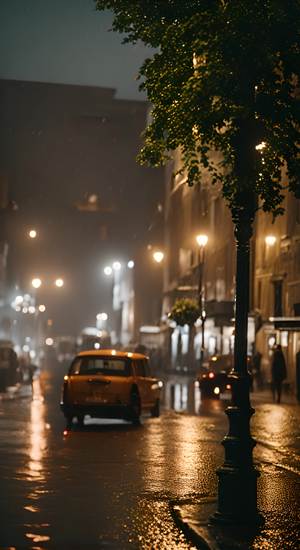 古风 夜景 大雨滂沱 24秒