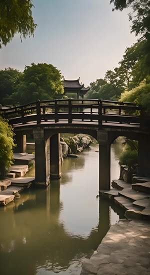 苏州的美丽风景，小桥流水