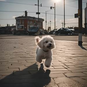 小区比熊犬舞蹈秀