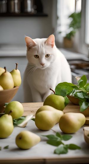 梨花猫在厨房炒菜