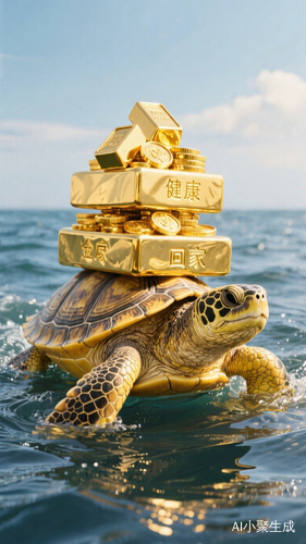 主人，一只金黄色老龟，背上驮着三层高的金块，游过茫茫大海，这些财富，健康，富贵都是你家的，指引我回家吧
