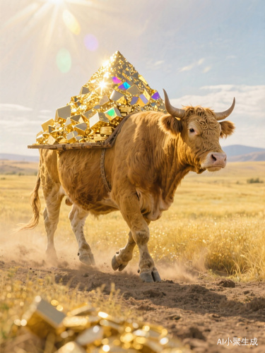 金色的老黄牛，驮着满满一座金山宽宽向您走来！它将让您走出困境！重新抖擞精神再创佳绩！