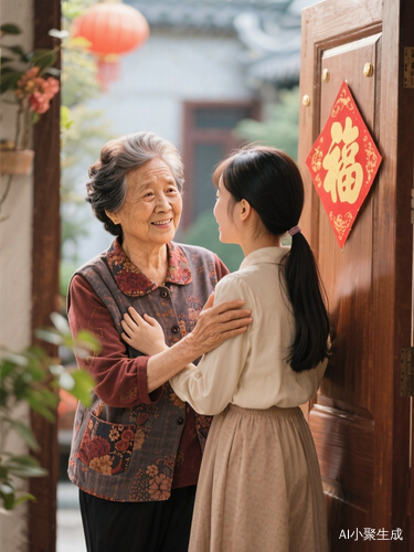 中国人,女儿回娘家看望母亲,母亲对女儿说出妈妈的心里话