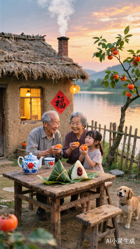 端午节乡村生活的宁静画卷