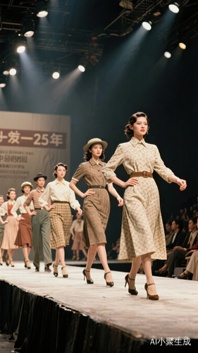 中囤的风格,60年一25年的模特表演