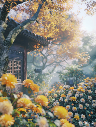 炫彩光影下的立体山水