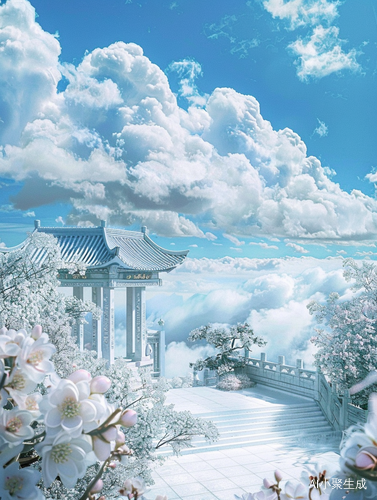 蓝天白云上的花园：天空之城