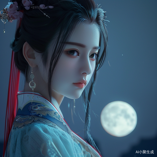 丹凤眼仙气明媚温和月下