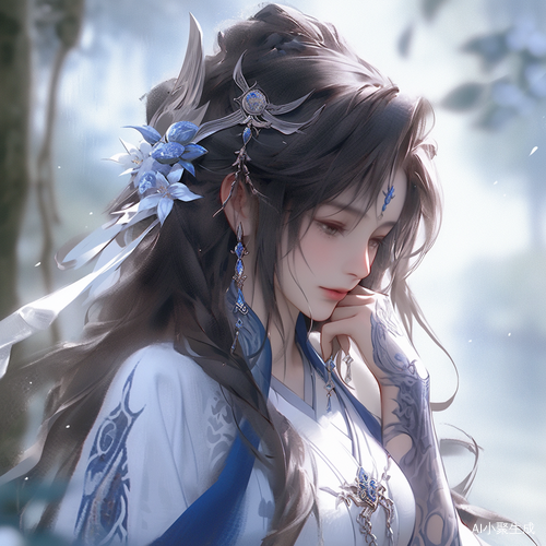 清冷仙气的古装少女丹凤眼