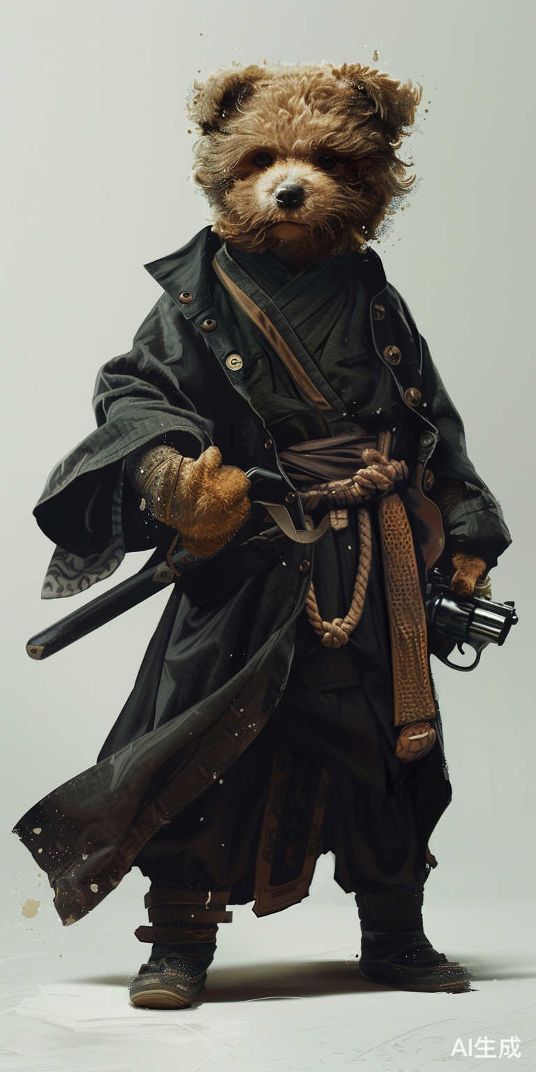 宠物泰迪狗狗的英勇形象