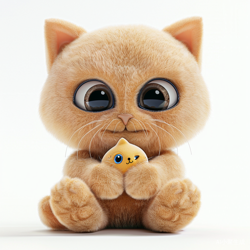 Cute chubby stuffed animal with suspenders and funny expression