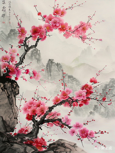 中式意境｜人面桃花笑春风，赞叹春天的美