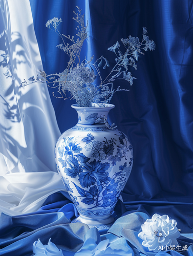 青花瓷花瓶展现青花出画的超清极致美学