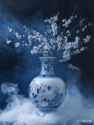 青花瓷花瓶展现青花出画的超清极致美学